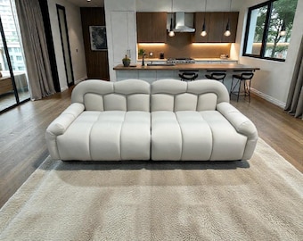 Comfy Cream Cloud Duo Small Fabric Sofa - Perfect for Cozy Spaces