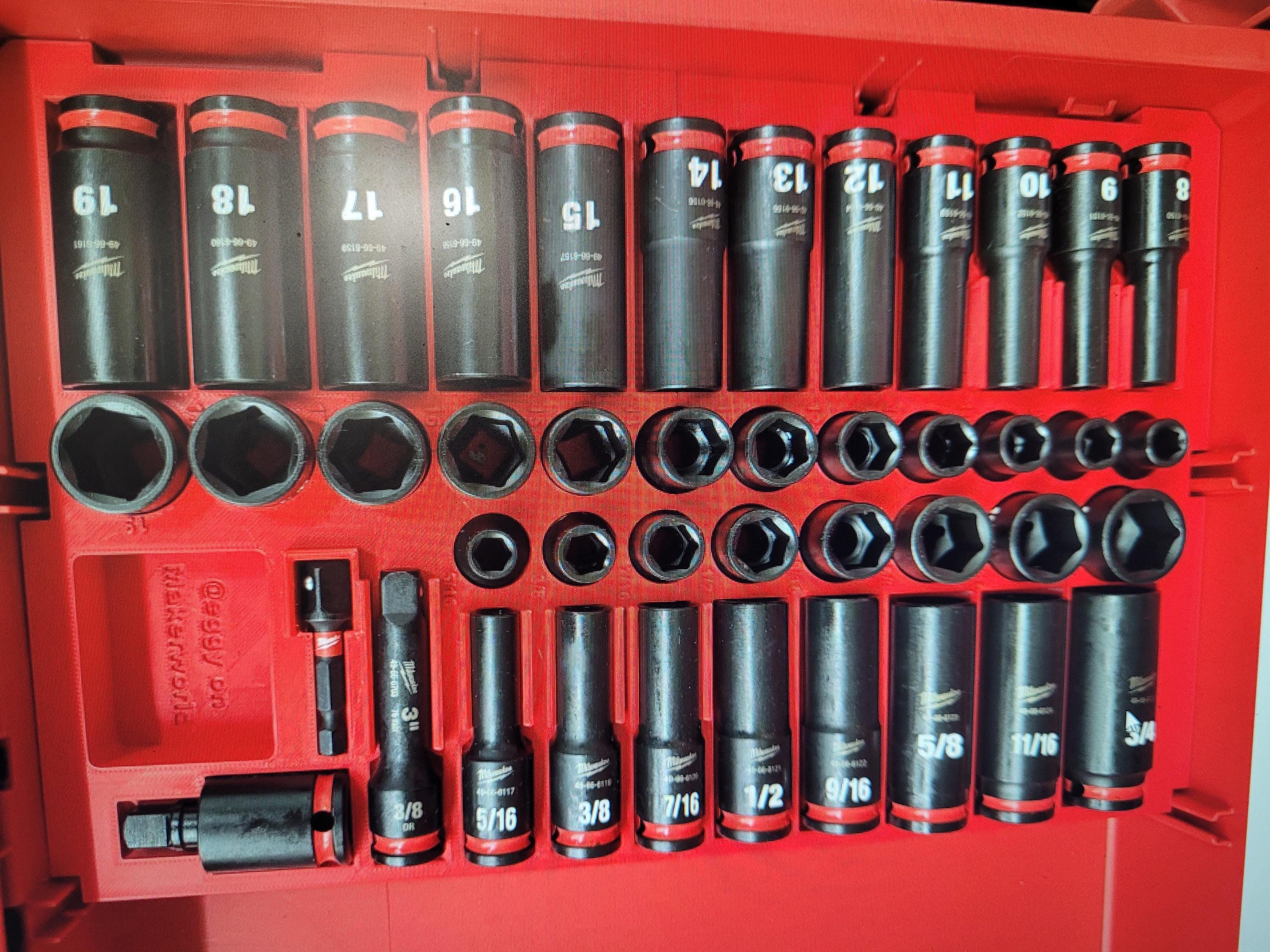 Socket Set Compatible Pack Out Milwaukee Packout 4 Drawer Socket Organizer Insert for 43 Piece Set - Etsy
