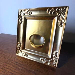 Vintage Williams Sonoma Grande Cuisine Ikebana Planter | Gold Leaf Ceramic Vase Flower Holder
