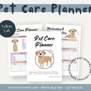 Pet Care Planner - Yellow Labrador