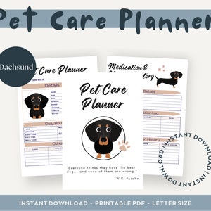 Pet Care Planner - Dachshund
