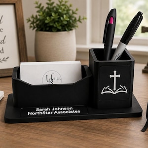 Clergy Desk Organizer | Interchangeable Message Tile™