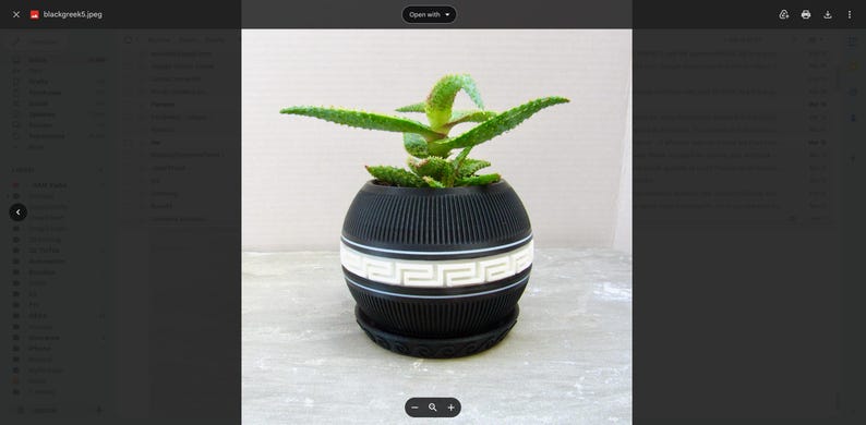 Greek Key Pot for Small Flowers and Plants. - Etsy