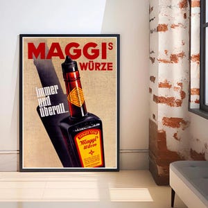OEUFS MAGGI Rf8 - POSTER HQ 50x70cm d'une AFFICHE VINTAGE