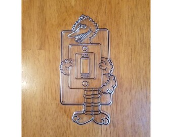 Style #1699 "Big Bird Light Switch Plate Sun-Glo" - Tri-Chem Picture to Paint