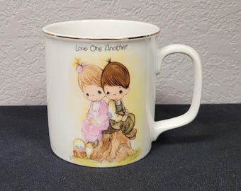 Enesco Precious Moments Mug Love One Another Coffee Mug Cup (1980)