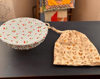 Sourdough bread bag + bowl cover combo