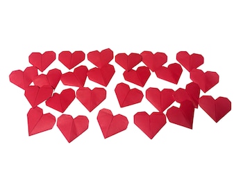 Hand Folded Origami Hearts: Red and TOKIDOKI Assorted Set up to 25 Hearts