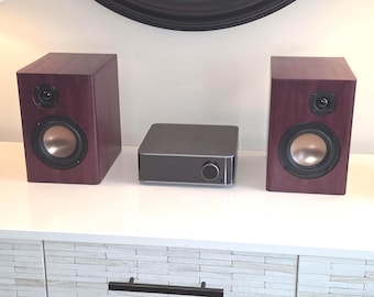 JWP Audio Overnight Sensations Speakers: Purpleheart Wood Veneer, Clear Premium Finish - 2026 Model