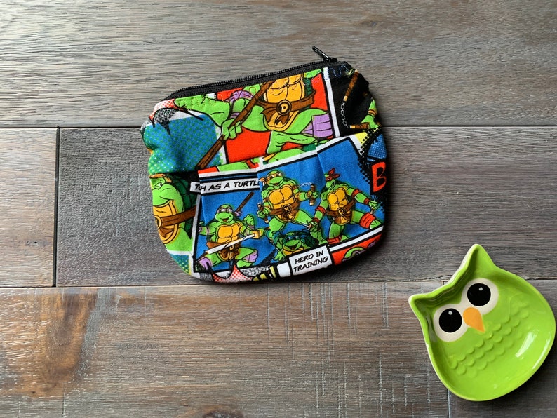 Small Pleated Pouch Teenage Mutant Ninja Turtles Print