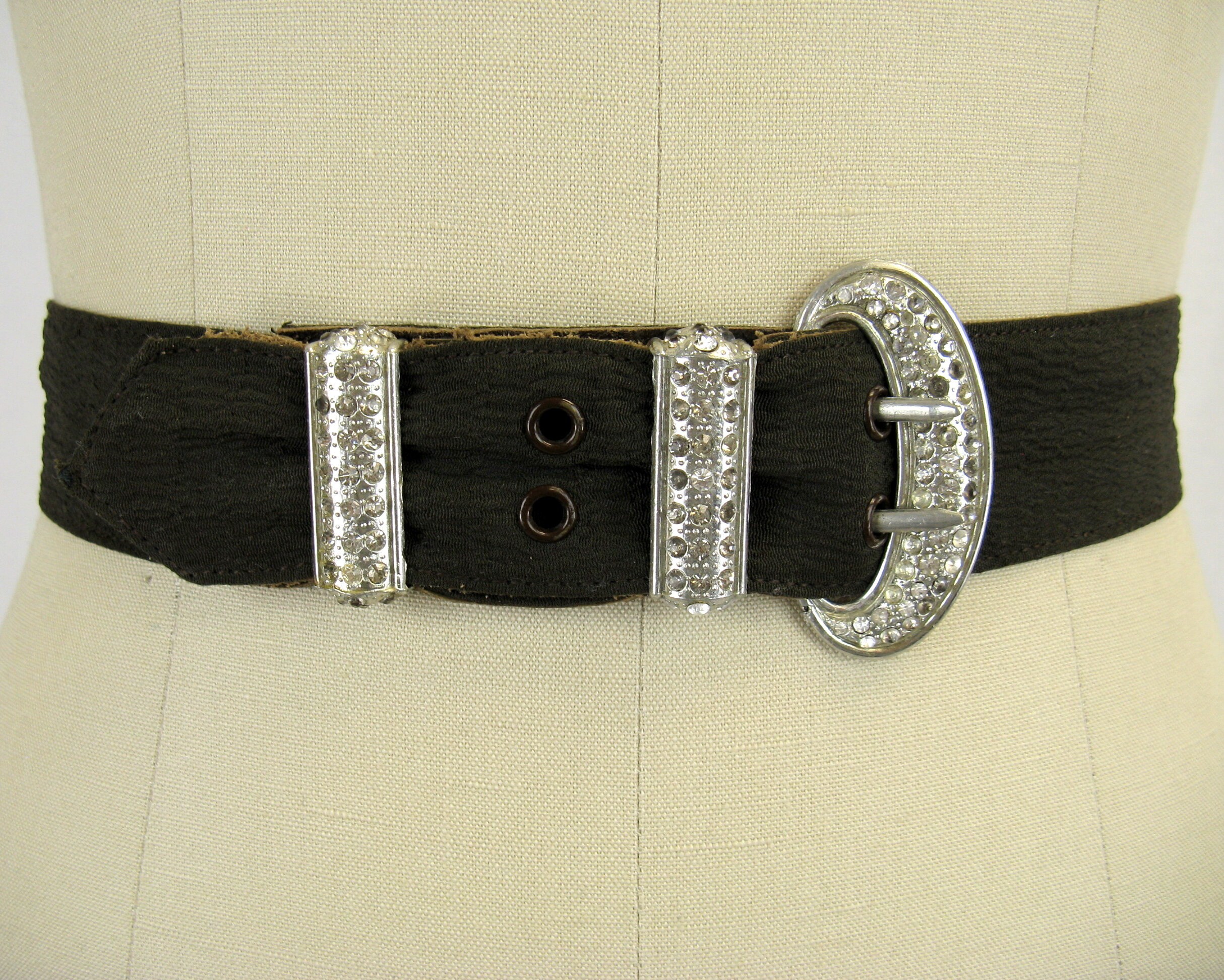 1930s Rhinestone Belt Buckle - Etsy display picture 1