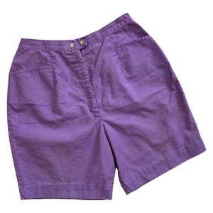 Vintage 1960s Purple Cotton Board Shorts by Fligelman Size S