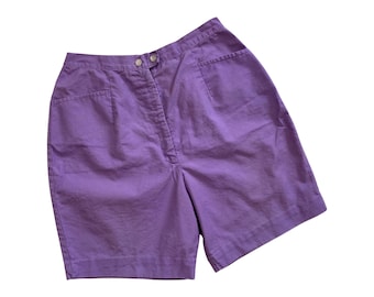 Vintage 1960s Purple Cotton Board Shorts by Fligelman Size S