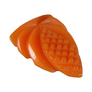 Vintage 1930s Orange Fakelite Plastic Dress Clip 30s Single Dress Clip