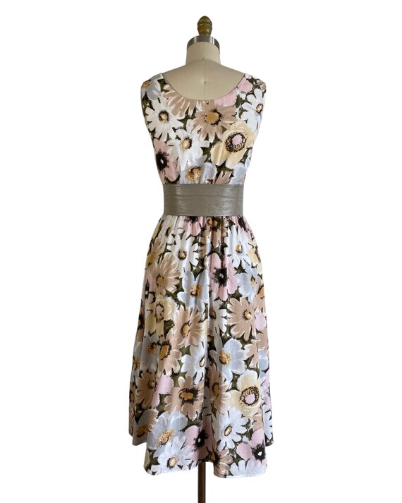 Vintage 1980s Muted Floral Cotton Sun Dress Size M - image 8