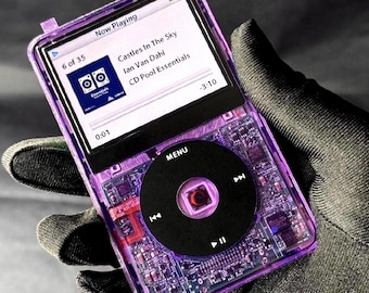 Bluetooth Internal Mod| Atomic Purple Transparent iPod classic 5th Gen |Purple iPod |long lasting battery|gift for anniversary,birthdays|SSD