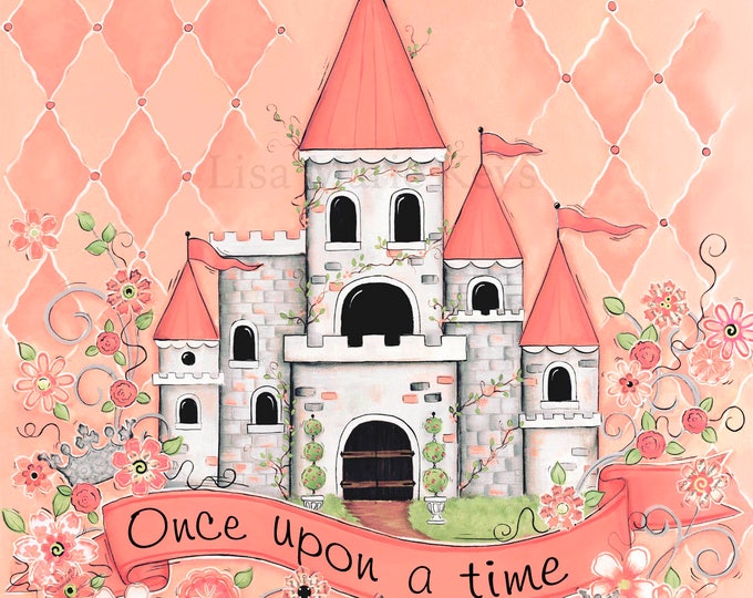 Little Princess Wall Art Princess Nursery Decor Pink Gold Foil