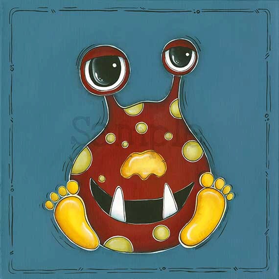Monsters Wall Art Children's Wall Art Boys Room Decor Etsy
