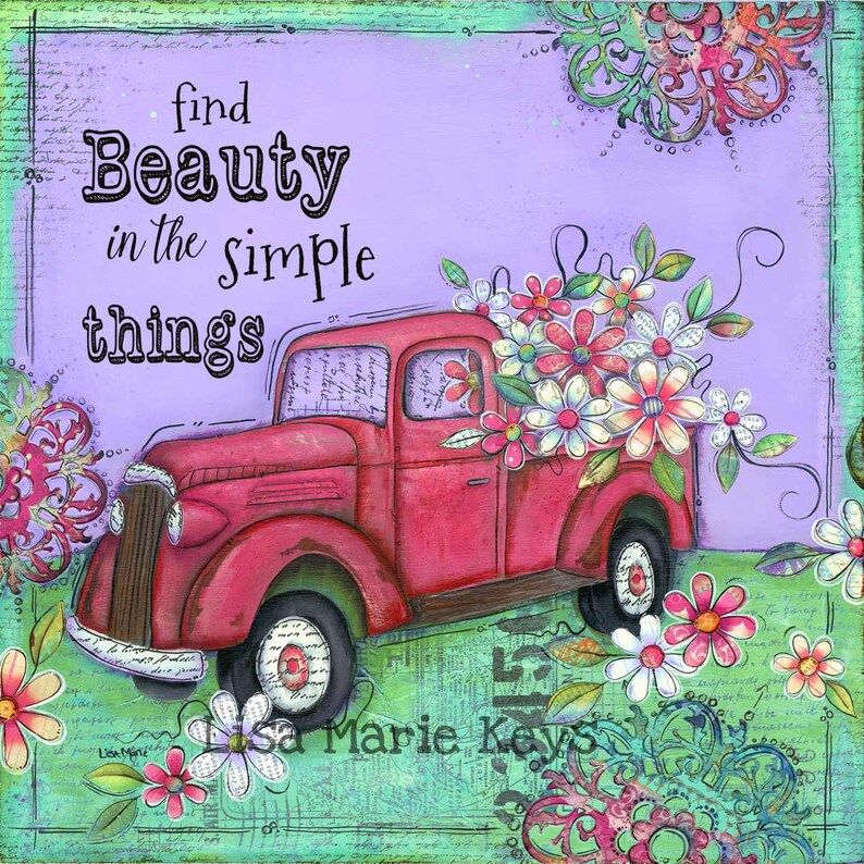 Free Free 228 Vintage Truck With Flowers Svg SVG PNG EPS DXF File