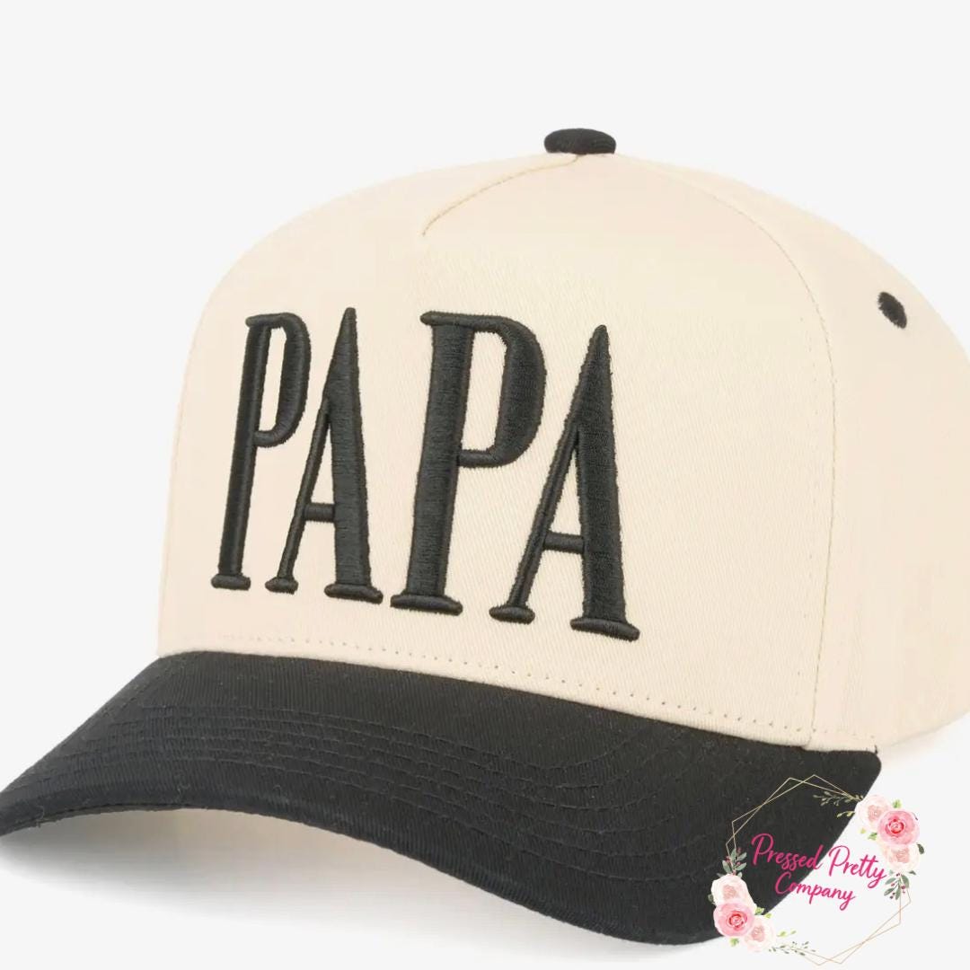 Personalized Papa Trucker Hat | Custom Dad Hat Gift | Embroidered Papa ...
