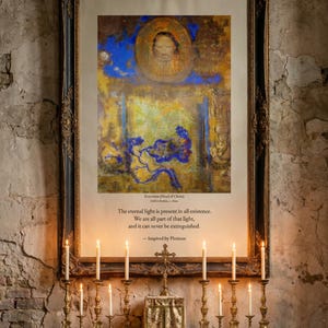 Odilon Redon Christ Print on Archival Watercolor Paper Symbolist Spiritual Wall Art Inspired by Plotinus