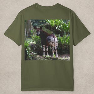 Quietly Unique T-Shirt, Okapi Wildlife Art, Nature Inspiration, Comfort Colors