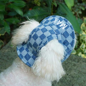 Custom Pet Hat, Embroidered Dog Name Cap, Personalized Cat Hat, Dog Sun Hat, Gift for Pet Lover, Puppy Accessory Gift image 3