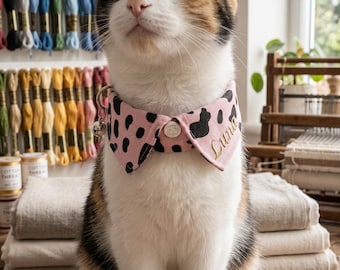 Collar bordado para perros, artículos personalizados para mascotas, regalos para perros, regalo conmemorativo para mascotas, collar para cachorros, collar para gatos, collar personalizado