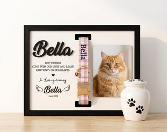 Spersonalizowana pamiątkowa ramka dla psa z imieniem, spersonalizowana tabliczka pamiątkowa dla zwierzaka, prezenty pamiątkowe dla psa, prezent z okazji straty zwierzaka, prezent z okazji żałoby po stracie kota