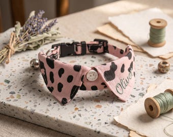 Collar para perro bordado, regalos personalizados para mascotas, regalo para ella, accesorios para perros, collar para cachorros, artículos para mascotas, collares para perros
