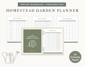 De Homestead Tuinplanner | Printbare tuinplanner van 53 pagina's