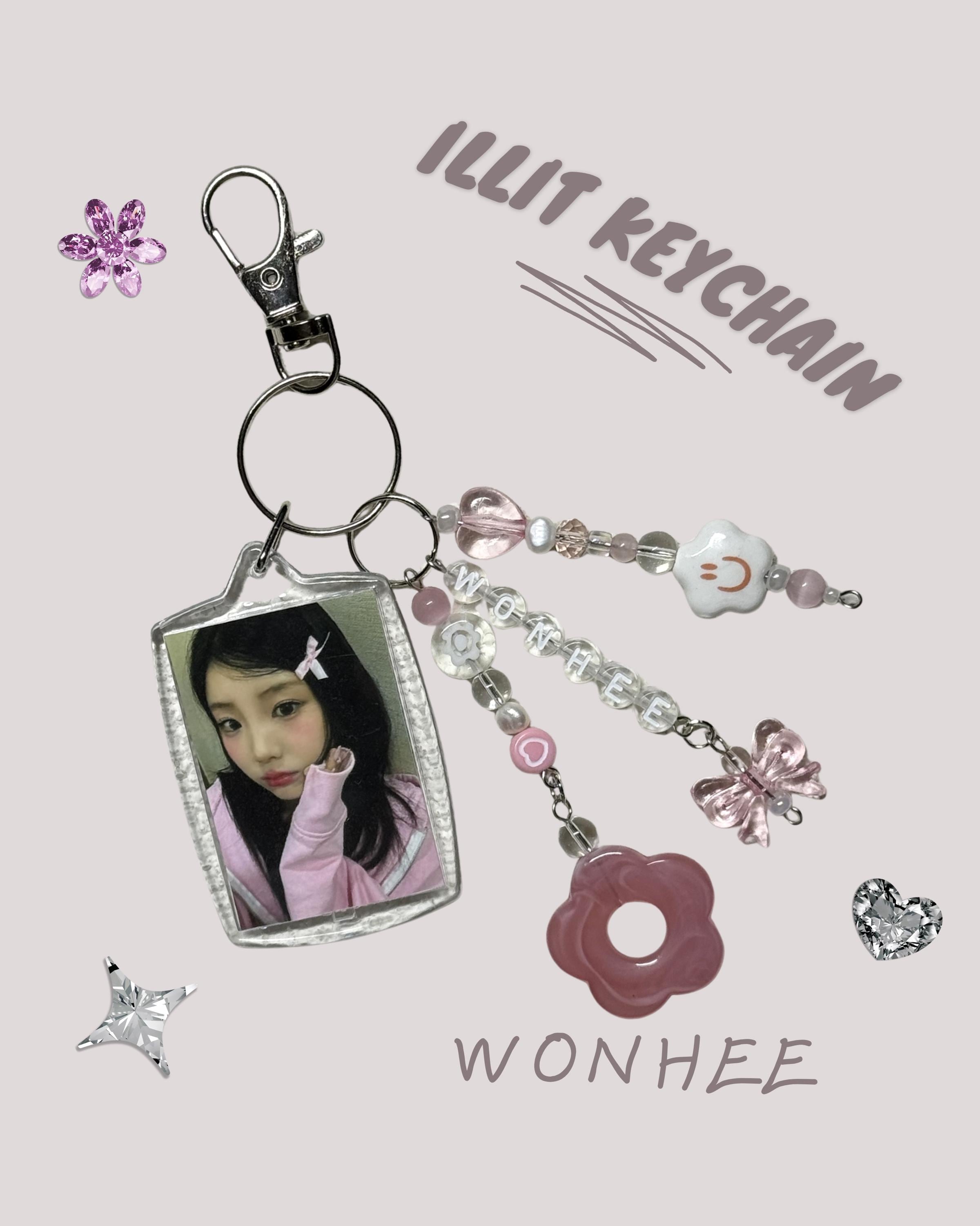 GLLIT Wonhee Handmade Double Sided Photo Beaded Keychain - Etsy
