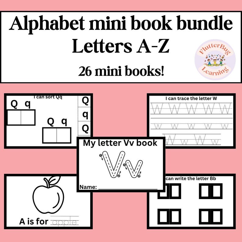 Alphabet Mini Book | Letters A-Z | Printable ABC Mini Books - Etsy