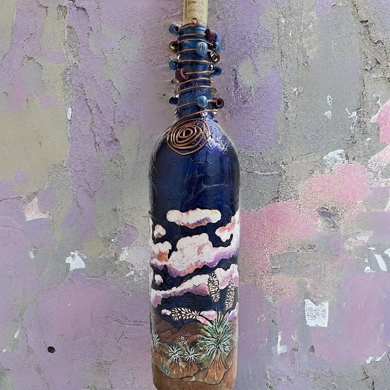 20oz Glass Bottle - Desert Scene