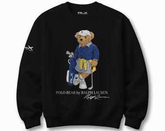 Polo Bear Crewneck Sweatshirt - RLX Golf Edition, Girl Player Streetwear, Luxury Unisex