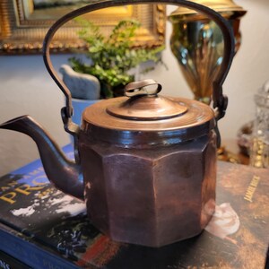 Early 20th Century Octagonal Copper Teapot