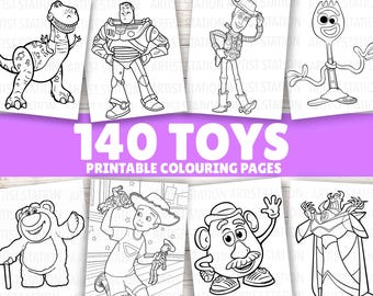 Toys Story Colouring Book | 140 Sheets | Kids Colouring Activity | Kids Colouring pages | Digital Download PDF