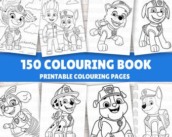 Rettungswelpen Malbuch | 150 Blatt | Kinder Malaktivität | Kinder Malvorlagen | Digitaler Download PDF