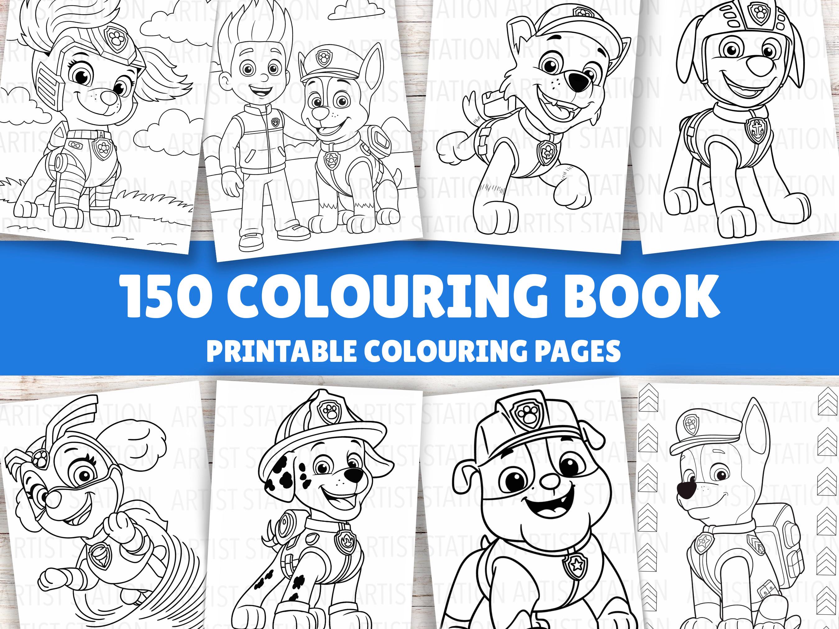 Rescue Pups Colouring Book | 150 Sheets | Kids Colouring Activity ...