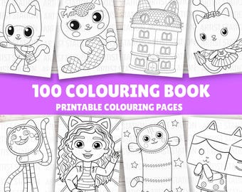 Dollhouse Colouring Book | 100 Sheets | Kids Colouring Activity | Kids Colouring pages | Digital Download PDF