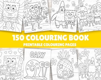 Cartoon Colouring Book | 150 Sheets | Kids Colouring Activity | Kids Colouring pages | Digital Download PDF