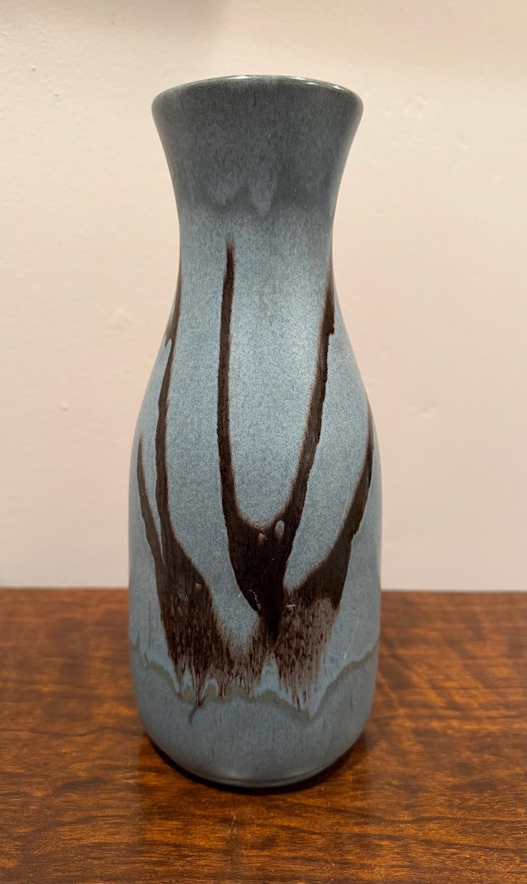 Vintage Blue Mountain Pottery Vase Blue and Brown Drip Glaze - Etsy