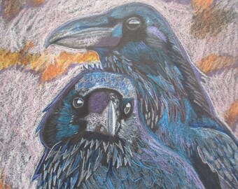 Raven frig magnet from my original drawing