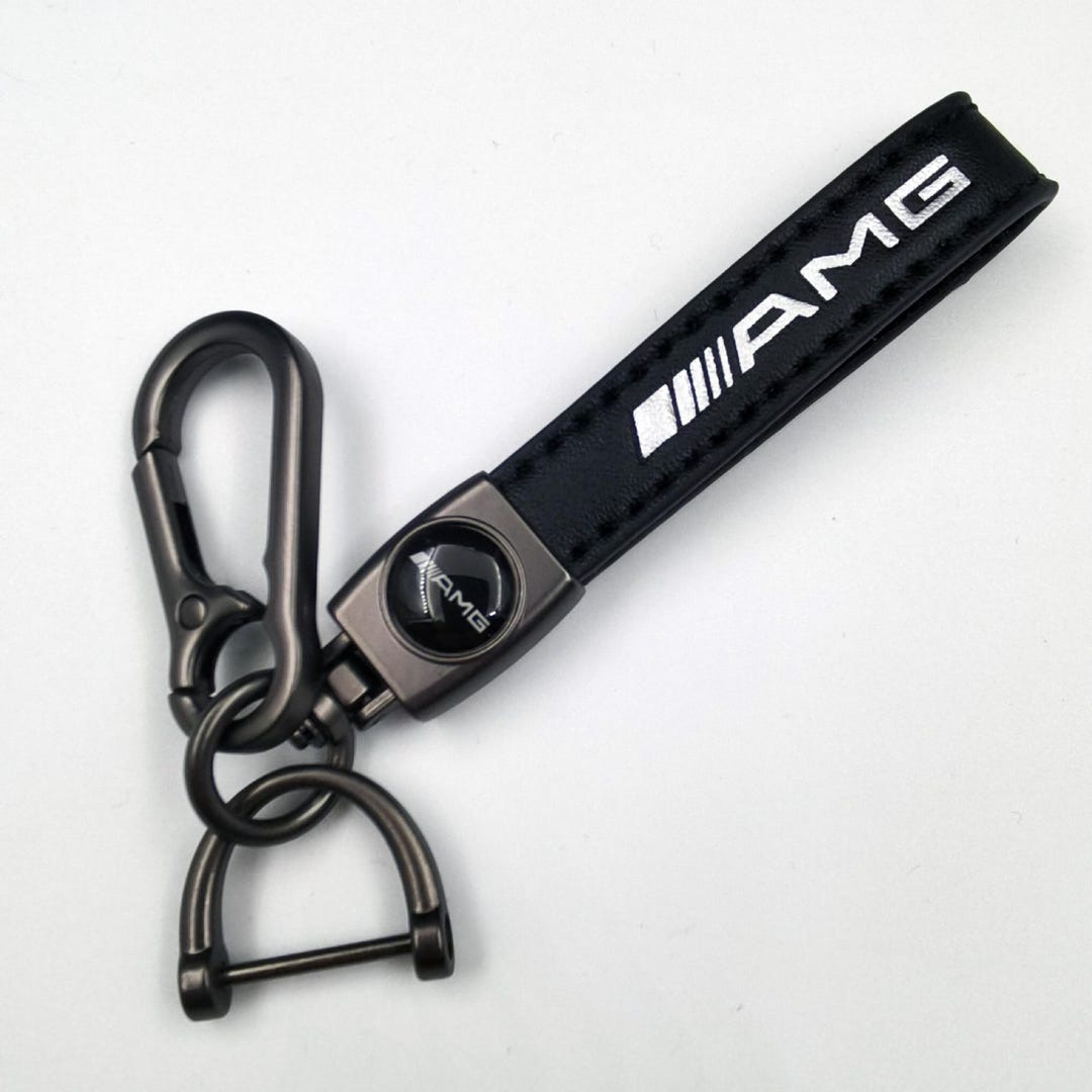 Mercedes-benz AMG Lambskin Keychain Men's Car Metal Key Chain Pendant ...