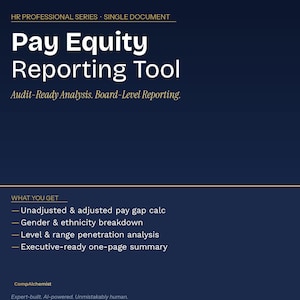 Pay Equity Reporting Tool for HR Professionals