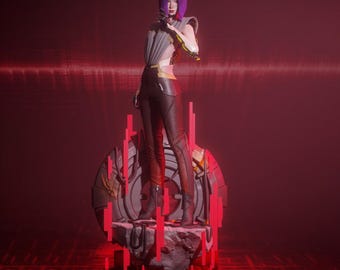 Songbird Cyberpunk 2077 | Neural Hacker STL Statue | 3D Print Model | Digital STL File