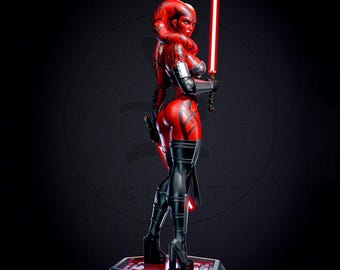Darth Talon Star Wars | Sith Lady STL Statue | 3D Print Model | Digital STL File