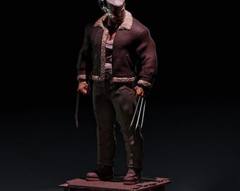 Old Man Logan X-Men Wolverine | Gritty Clawed Hero STL Statue | 3D Print Model | Digital STL File