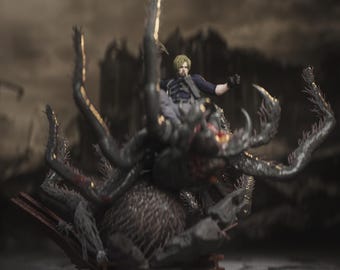 Leon S Kennedy - Resident Evil Requiem | Giant Creature Battle STL Statue | 3D Print Model | Digital STL File