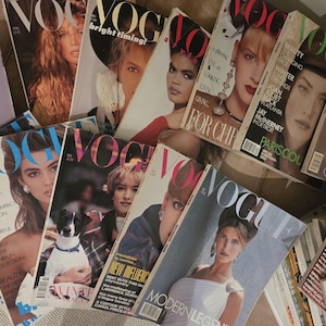 Vintage Vogue Magazine Collection 1985-1995 - Britische Modegeschichte, Sammelausgaben, Geschenke zum Geburtstagsjahr.